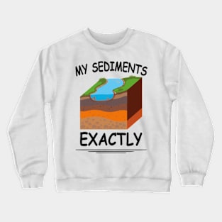 My Sediments Exactly - Funny Geologist Geology T-Shirt Crewneck Sweatshirt